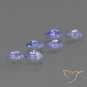 1.27 ct natürliche Intensives Violettblau Tansanit-Edelsteine, Birnenform, VS