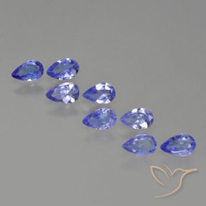 1.42 ct natürliche Intensives Violettblau Tansanit-Edelsteine, Birnenform, VS