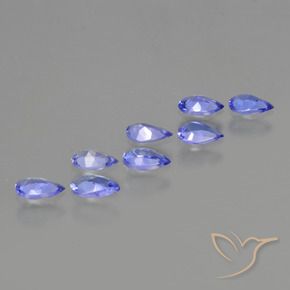 1.42 ct natürliche Intensives Violettblau Tansanit-Edelsteine, Birnenform, VS