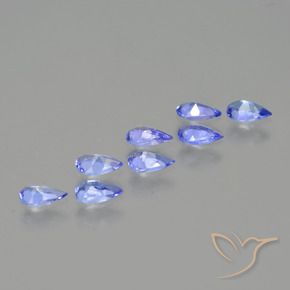 1.29 ct natürliche Intensives Violettblau Tansanit-Edelsteine, Birnenform, VS