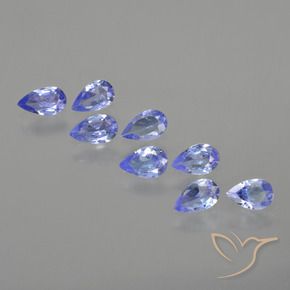 1.55 ct natürliche Intensives Violettblau Tansanit-Edelsteine, Birnenform, VS