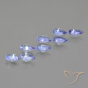 1.55 ct natürliche Intensives Violettblau Tansanit-Edelsteine, Birnenform, VS