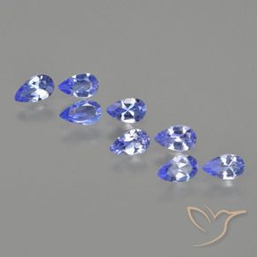 1.46 ct natürliche Intensives Violettblau Tansanit-Edelsteine, Birnenform, VS