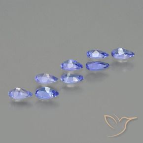1.46 ct natürliche Intensives Violettblau Tansanit-Edelsteine, Birnenform, VS