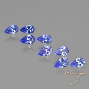 1.65 ct natürliche tiefviolett-blau Tansanit-Edelsteine, Birnenform, VS