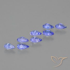 1.65 ct natürliche tiefviolett-blau Tansanit-Edelsteine, Birnenform, VS
