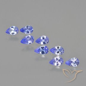 1.44 ct natürliche violett-blau Tansanit-Edelsteine, Birnenform, VS