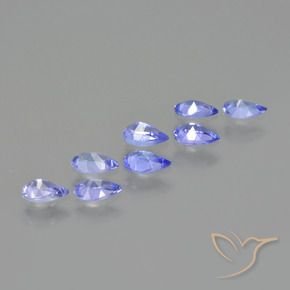 1.44 ct natürliche violett-blau Tansanit-Edelsteine, Birnenform, VS