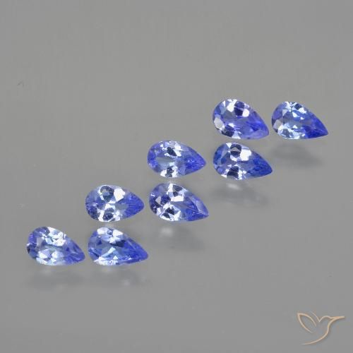 1.71ctw Natürlicher violett-blau Tansanit, Birnenform, VS