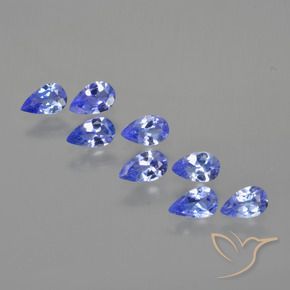 1.71 ct natürliche violett-blau Tansanit-Edelsteine, Birnenform, VS
