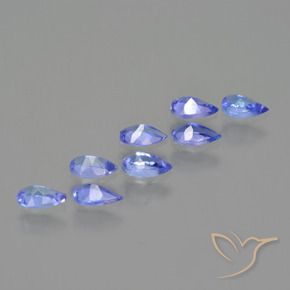 1.71 ct natürliche violett-blau Tansanit-Edelsteine, Birnenform, VS