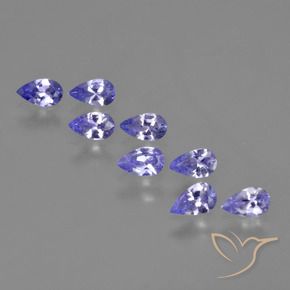 1.55 ct natürliche Intensives Violettblau Tansanit-Edelsteine, Birnenform, VS