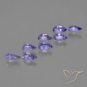 1.55 ct natürliche Intensives Violettblau Tansanit-Edelsteine, Birnenform, VS