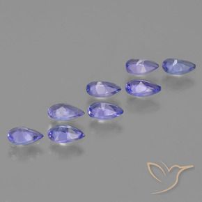 1.70 ct natürliche tiefblau Tansanit-Edelsteine, Birnenform, VS