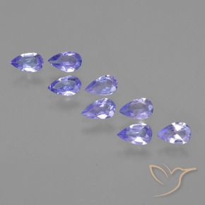 1.34 ct natürliche Intensives Violettblau Tansanit-Edelsteine, Birnenform, VS