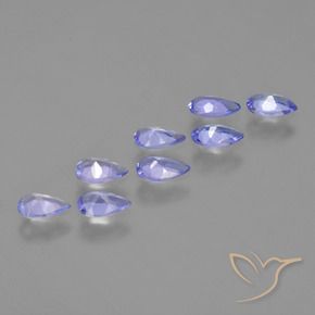 1.34 ct natürliche Intensives Violettblau Tansanit-Edelsteine, Birnenform, VS