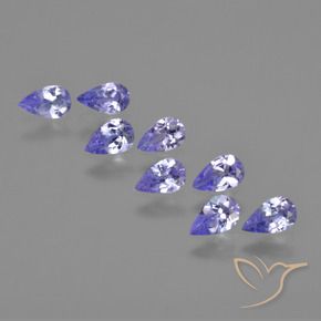 1.58 ct natürliche Helles Violett Tansanit-Edelsteine, Birnenform, VS