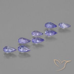 1.58 ct natürliche Helles Violett Tansanit-Edelsteine, Birnenform, VS