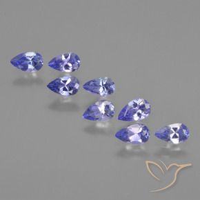 1.66 ct natürliche Intensives Violettblau Tansanit-Edelsteine, Birnenform, VS