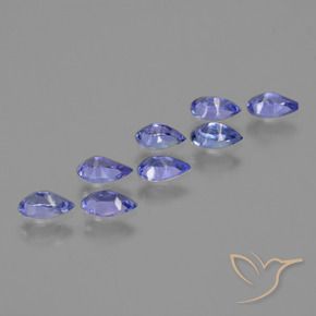 1.66 ct natürliche Intensives Violettblau Tansanit-Edelsteine, Birnenform, VS