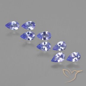 1.68 ct natürliche Intensives Violettblau Tansanit-Edelsteine, Birnenform, VS