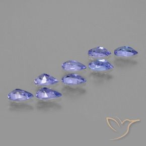1.68 ct natürliche Intensives Violettblau Tansanit-Edelsteine, Birnenform, VS