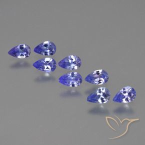 1.43 ct natürliche Intensives Violettblau Tansanit-Edelsteine, Birnenform, VS