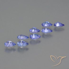 1.43 ct natürliche Intensives Violettblau Tansanit-Edelsteine, Birnenform, VS
