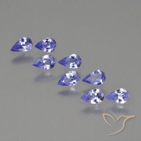 1.48 ct natürliche violett-blau Tansanit-Edelsteine, Birnenform, VS