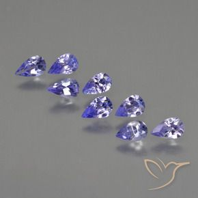 1.57 ct natürliche Intensives Violettblau Tansanit-Edelsteine, Birnenform, VS