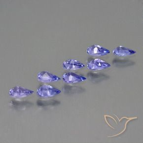 1.57 ct natürliche Intensives Violettblau Tansanit-Edelsteine, Birnenform, VS