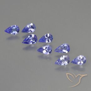 1.40 ct natürliche Intensives Violettblau Tansanit-Edelsteine, Birnenform, VS
