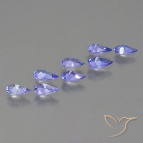 1.40 ct natürliche Intensives Violettblau Tansanit-Edelsteine, Birnenform, VS
