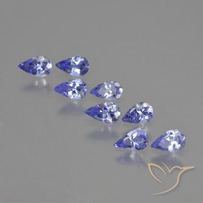 1.54 ct natürliche Intensives Violettblau Tansanit-Edelsteine, Birnenform, VS