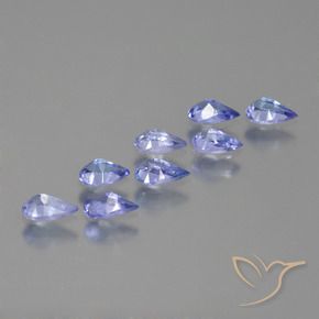1.54 ct natürliche Intensives Violettblau Tansanit-Edelsteine, Birnenform, VS