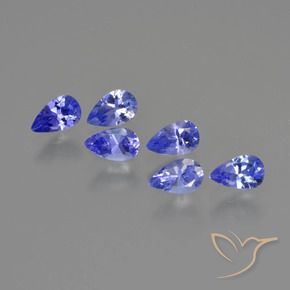 1.70 ct natürliche violett-blau Tansanit-Edelsteine, Birnenform, VS