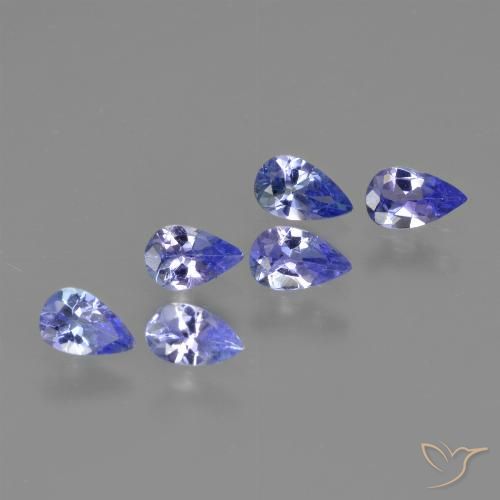 1.30ctw Natürlicher violett-blau Tansanit, Birnenform, VS