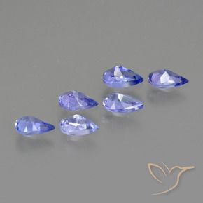 1.30 ct natürliche violett-blau Tansanit-Edelsteine, Birnenform, VS