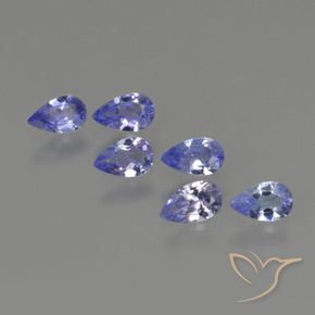 1.26 ct natürliche Intensives Violettblau Tansanit-Edelsteine, Birnenform, VS