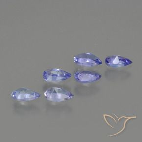 1.26 ct natürliche Intensives Violettblau Tansanit-Edelsteine, Birnenform, VS