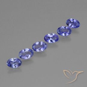 2.57 ct natürliche Intensives Violettblau Tansanit-Edelsteine, Oval, VVS-VS