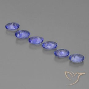 2.57 ct natürliche Intensives Violettblau Tansanit-Edelsteine, Oval, VVS-VS