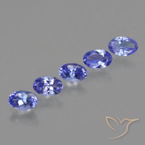 2.37 ct natürliche Intensives Violettblau Tansanit-Edelsteine, Oval, VVS-VS