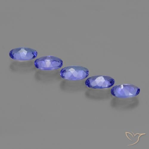 2.36 ct natürliche Intensives Violettblau Tansanit-Edelsteine, Oval, VVS-VS