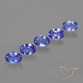2.35 ct natürliche Intensives Violettblau Tansanit-Edelsteine, Oval, VVS-VS