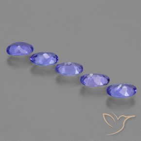 2.55 ct natürliche Violet Tansanit-Edelsteine, Oval, VVS-VS