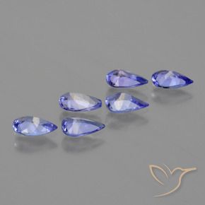 1.81 ct natürliche Intensives Violettblau Tansanit-Edelsteine, Birnenform, VS