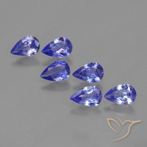 2.00 ct natürliche violett-blau Tansanit-Edelsteine, Birnenform, VVS-VS