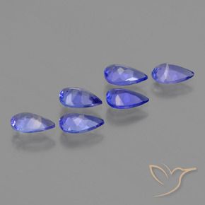 2.00 ct natürliche violett-blau Tansanit-Edelsteine, Birnenform, VVS-VS
