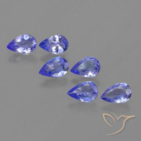 2.15 ct natürliche Intensives Violettblau Tansanit-Edelsteine, Birnenform, VS